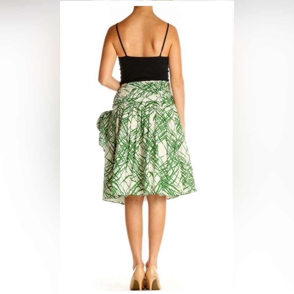ZARA Basic. Shibori modern stripe drop-waist silky skirt - Picture 3 of 7